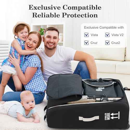 Stroller Bag Stroller Travel Bag for Airplane Compatible with UPPAbaby Vista V1 V2 V3