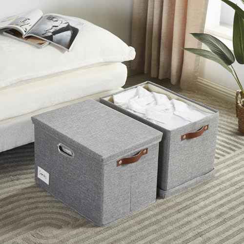 15" Fabric Storage Box with Lids (3 Count)