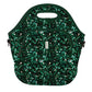LunchTote Zippered Bag Insulated Neoprene Caddy (Glitterally Perfect / X-Large 6.5 Quart Lunch Tote)