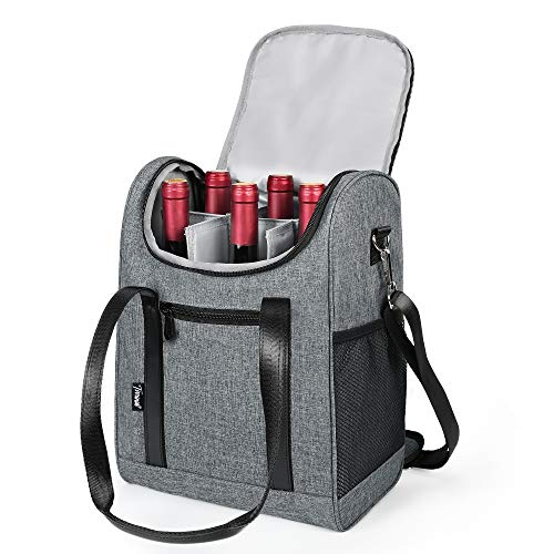 6 Bottle Wine Cooler Carrier Tote Bag
