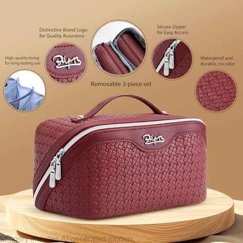 Travel Makeup Bag Cosmetic Bags for Women (3 Count)