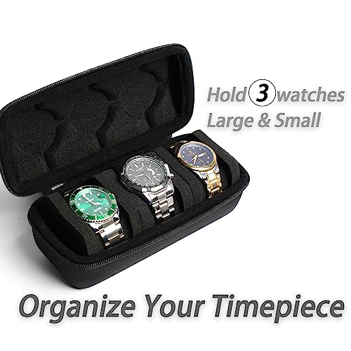 3 slots watch travel case roll