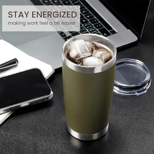 20oz Tumbler 4 Pack Double Wall Vacuum Insulated Travel Mug Bulk (4 Count)