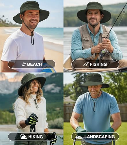 Safari Hat for Men Sun Hats for Women UV Protection UPF 50+ Fishing
