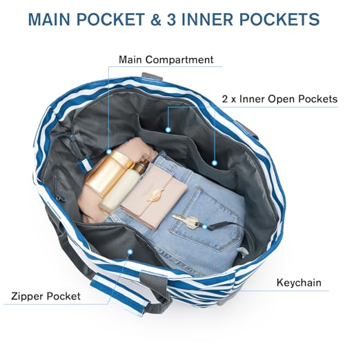Beach Bag Waterproof Sandproof Large Capacity Foldable for Women