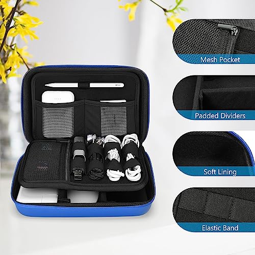 Hard Travel Electronic Organizer Case for MacBook Power Adapter Chargers Cables Power Bank Apple Magic Mouse Apple Pencil USB Flash Disk SD Card Small Portable Accessories Bag