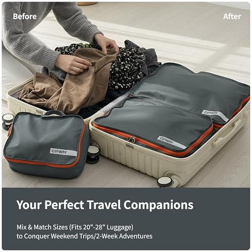 Packing Cube for Travel Suitcase 5 Set Grey