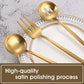 Matte Gold Serving Silverware Set (4 Count)