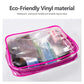 4Pcs Crystal Clear PVC Travel Toiletry Bag Kit for Women Men (4 Count)