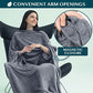 Compact 2-in-1 Travel Blanket Pillow for Airplane Flight, Dark Gray