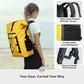 30/40/55L Waterproof Dry Backpack & Phone Case- 2XL Floating Dry Bag for Kayaking, Travel, Hiking, Fishing, Camping, Motorcycles & Beach, Heavy-Duty Roll Top Men/Women (Yellow)