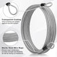 12 Pack Security Cable Luggage Lock with Loops 15 ft 3mm Braided Steel Coated Bike Cable Wire Double Loop Anti Theft Safety for U Lock (12 Count)