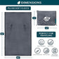 Compact 2-in-1 Travel Blanket Pillow for Airplane Flight, Dark Gray