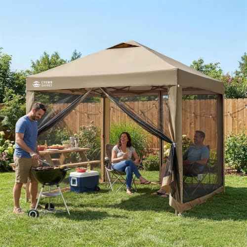 Gazebo 10x10 Pop Up Canopy with Mosquito Netting