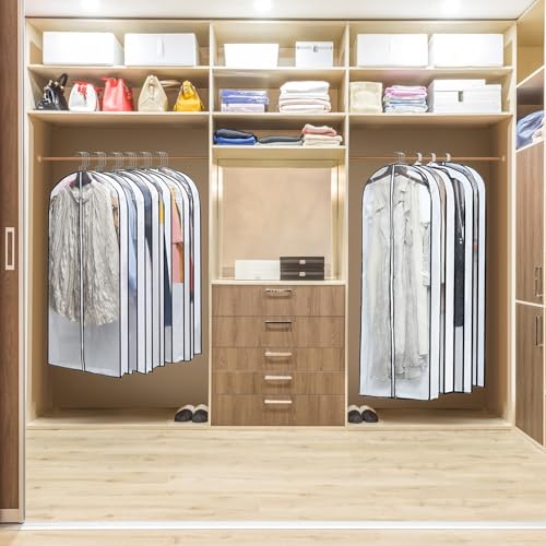 Clear Garment Storage with 4" Gusseted Hanging Covers