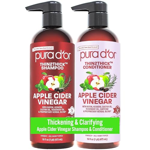 Apple Cider Vinegar Shampoo & Conditioner Clarifying Set (32 Fl Oz)