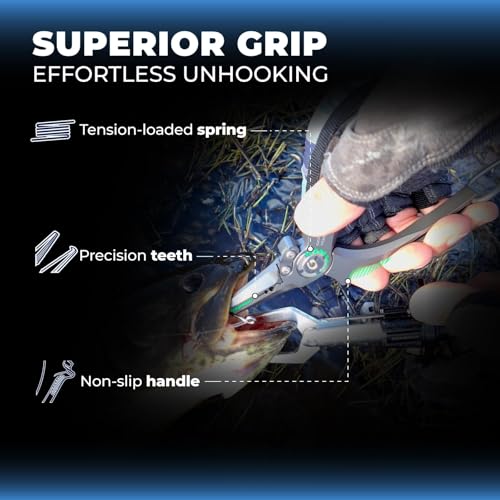 Titanium Fishing Pliers 6.5'' with Side Cutters