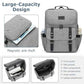 Vintage Backpack Travel Laptop Backpack with usb Charging Port for Women & Men College Backpack Fits 15.6 Inch Laptop Grey Brown