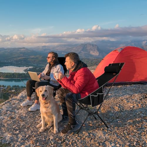 2 Pack High Back Camping Chair for Adults (2 Count)
