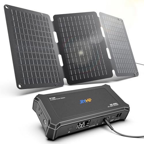Portable Power Station with 30W Foldable Solar Panel