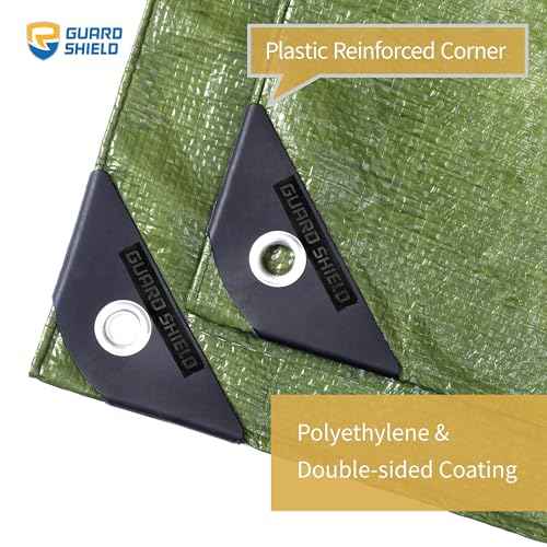Tarp Green 6x8 Feet Multi Purpose Waterproof Poly Tarp Cover 5mil (48 Sq Ft)