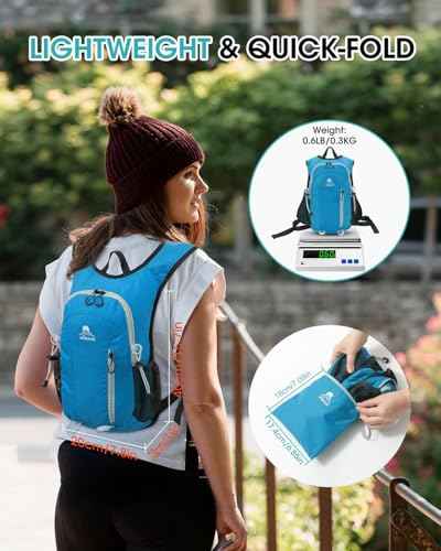 Foldable Small Hiking Backpack with 3 Strap Pockets