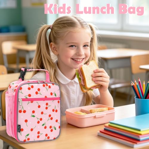 Kids Lunch box Insulated Soft Bag Mini Cooler Back to School Thermal Meal Tote Kit for Girls
