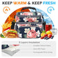 Double Layer Cooler Insulated Lunch Bag Adult Lunch Box Large Tote Bag for Men (Peony)