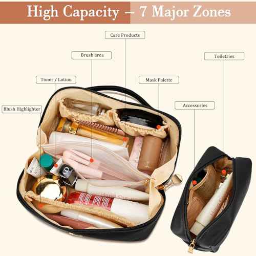 Initial Makeup Bag Personalized Gift for Women Teen Girls