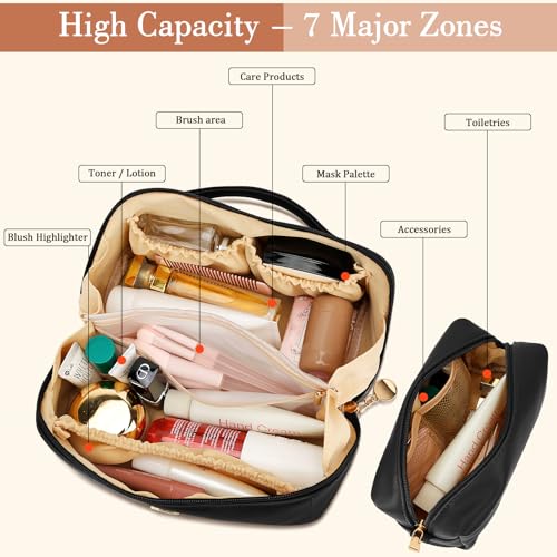 Initial Makeup Bag Personalized Gift for Women Teen Girls