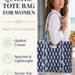100% Cotton Quilted Tote Bag For Women