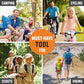 15-in-1 Multitool with Safety Locking, Stainless Steel Pocket Knife & Pliers, Compact EDC Multi Tool for Camping, Hiking, Fishing, Outdoors, Survival, Gift for Men, Father, Husband, Boyfriend
