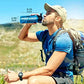 Survival – 4-Stage Water Filter Bottle, BPA-Free 22oz Camping Water Bottle with Built-In Compass, Travel and Emergency Preparedness Gear, Purple