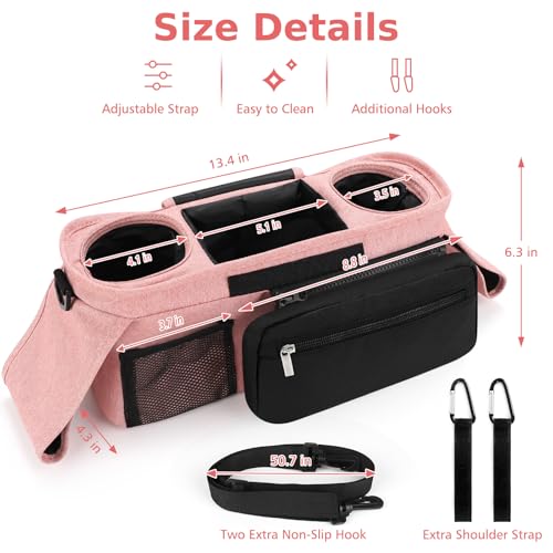 Universal Stroller Organizer with Insulated Cup Holder