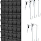 GORILLA GRIP Over the Door Shoe Organizer, 35 Large Breathable Mesh Pockets, Space Saving Hanging Storage Holder, 5 Hook Closet Rack Hanger, Hangs on Closets for Shoes, Accessories 68.5H x 24.5W Black