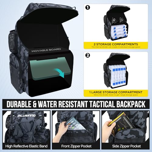 Fishing Backpack with Rod Holders & Cooler