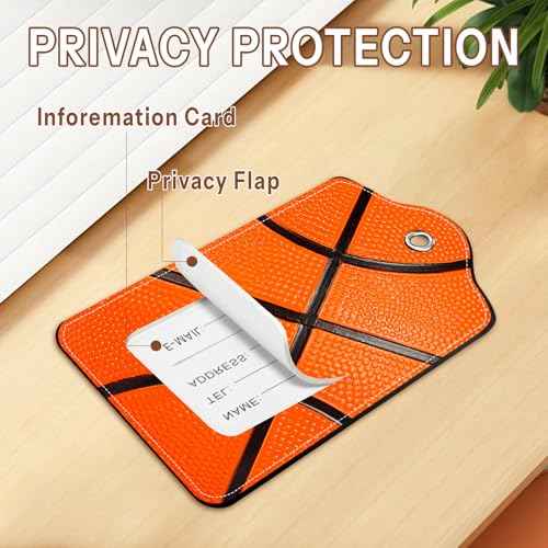 2 Pcs Basketball Luggage Tags for Suitcase (2 Count)