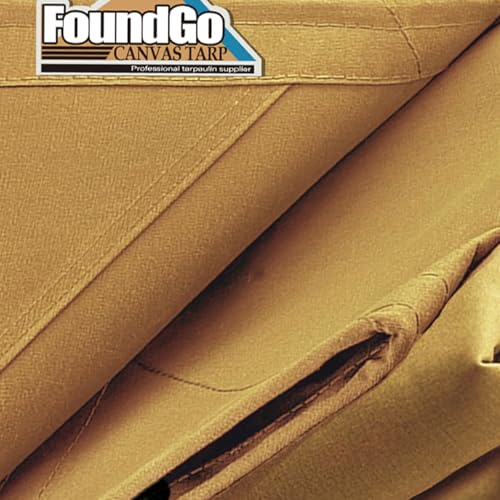 10x12ft Canvas Tarp 22 Mil Tarps 14 oz Canvas Tarpaulin Heavy Duty Cloth Water