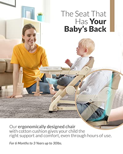 Feed Me 3-in-1 Travel High Chair Booster Seat - Milk Tea