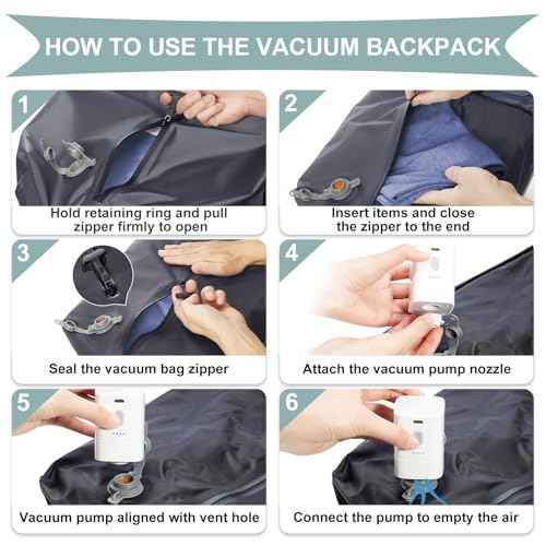 Vacuum Backpack Travel with Pump