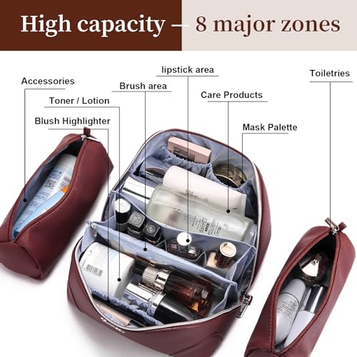 Travel Makeup Bag Cosmetic Bags for Women (3 Count)