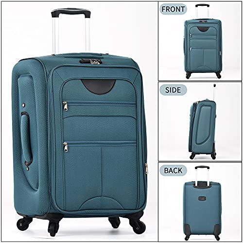 Softside Luggage Set Lightweight 3 Piece Suitcase with Duffel Bag (3 Count)