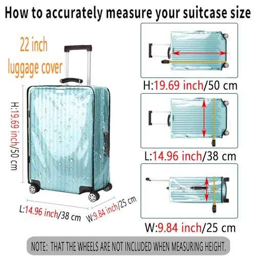 22 Inch Waterproof Clear Suitcase Cover