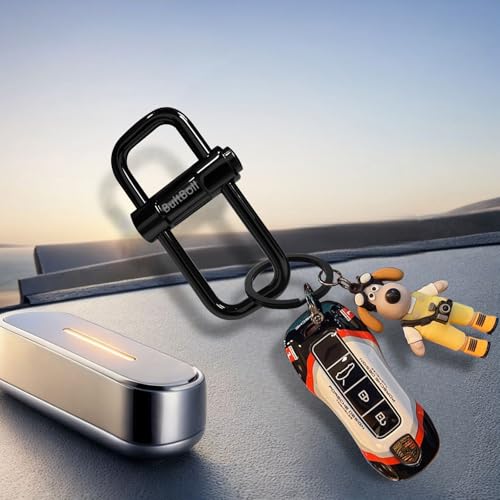Key Chain Heavy Duty Lock Key Ring Keychain Clip Key Holder Organizer for Home Car Keys Women Men (5 Count)