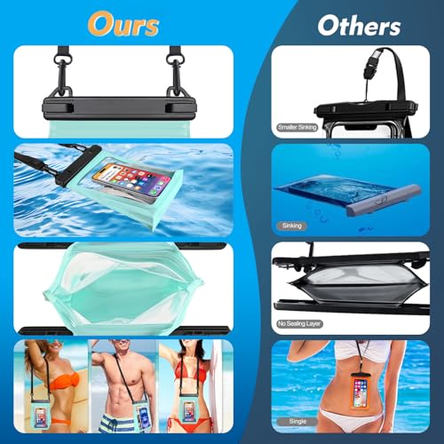 Large Waterproof Phone Pouch with Sealing Strip