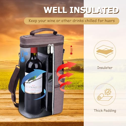 2 Bottle Wine Cooler Tote Carrier
