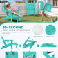 4 Pcs HDPE Folding Adjustable Adirondack Chair with Ottoman (4 Count)
