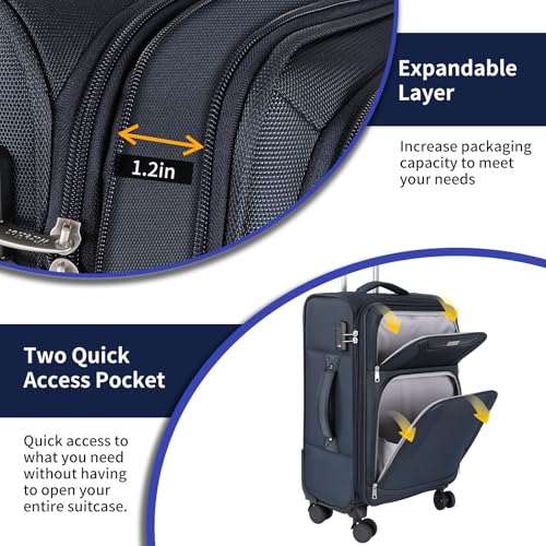 3 Piece Softside Expandable Luggage Set (3 Count)