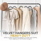Premium Velvet Hangers 50 Pack Ultra Thin Non Slip Adult Felt Space Saving Slim Suit Hanger for Closet Heavy Duty Coat Pants Jackets Dress Hangers 360° Swivel Hook Hold Upto 10 lbs Gray (50 Count)