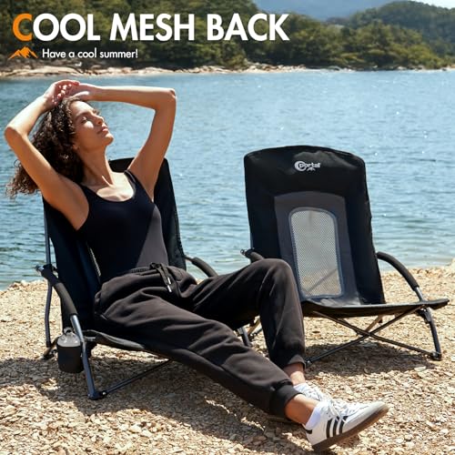 Low Beach Chair for Adults (2 Count)